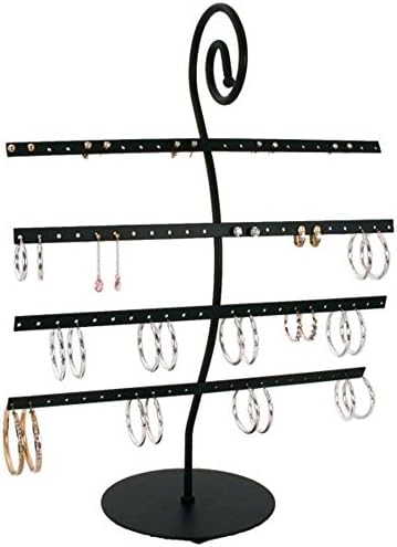 40 Pairs Metal Earring Display Stand Black 15"