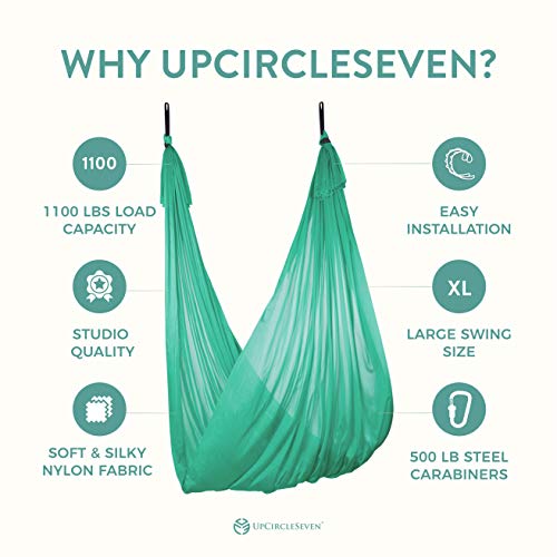 UpCircleSeven Aerial Yoga Hammock Aerial Silk Swing Kit Ceiling