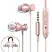 In-Ear Earbuds, Wired Earphone Stereo Noise Cancelling with Mic 3.5mm Metal Housing 4 in 1 Volume Control+Play+Pause+ Answer+End Magnetic Sport Headphones
