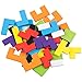 Wooden Blocks Puzzle Brain Teasers Toy for Kids Ages 3-8 Tangram Jigsaw Intelligence Educational Colorful 3D Russian Blocks Game with a Storage Case and Drawing Writing Board Games