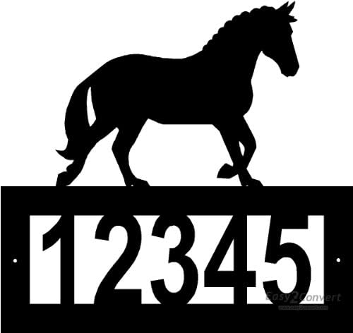 Custom Steel Morgan Horse address sign