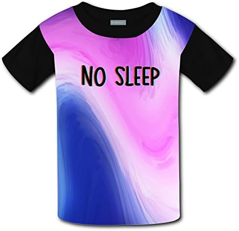 Qualra Kids Fashion No Sleep 3D Print T-Shirts Short Sleeve Tees