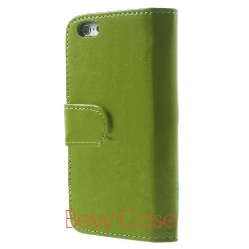 Handmade iPhone 6 Wallet Case Cover - Front &amp; Back Wallet Case for Apple iPhone 6 4.7" - Scholar Green