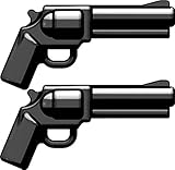 BrickArms 2.5 Scale LOOSE Weapon Set of 2 SW500 Magnum Revolvers Black