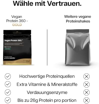 Protein Works | Vegan Protein 360 - Gold, Vanillecreme, 2kg