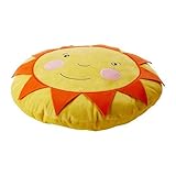 Soligt Cushion Pillow Yellow Orange Smiling Sunshine Accent Kids Children Toy Throw-Diameter: 16 inch
