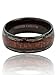 Just Lsy 8MM Tungsten Carbide Rings for Men & Women Koa Wood Inlay Dome Edge Wedding Band Comfort Fit