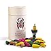 80 Pcs Backflow Incense Cones Holder - Includes:Lavender, Sandalwood, Rose, Osmanthus, Jasmine