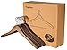 Topline Classic Wood Shirt Hangers - Walnut Finish (10-Pack)