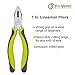 PLIERS SET - Best Men 5 Pc Plier Kit. FREE Handy Tool Roll Case Organizer. Slip Joint, Diagonal Cutting, Long Nose, Lineman, Groove Joint. Confort, Rubberized, NoSlip Grips. Lifetime MB and Warranty