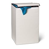 Honey-Can-Do HMP-01135 Foldable Square Hamper with Lid, Natural