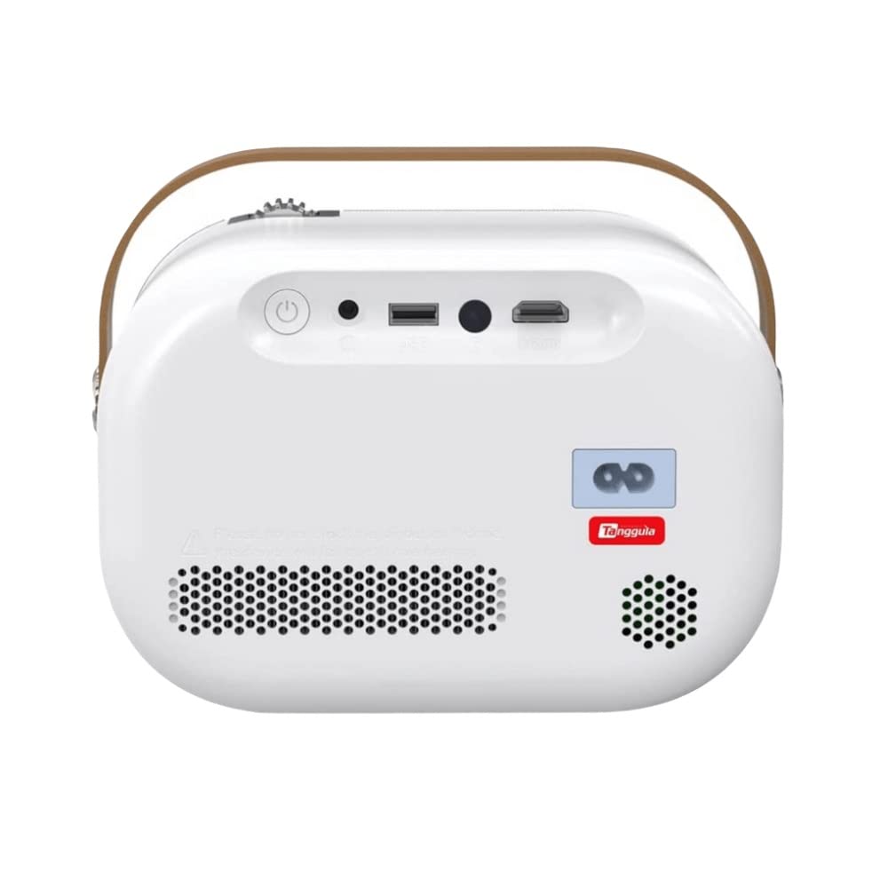 Tanggula Y1 Portable LED Projector + TV Box 2 in 1, Smart Android 9.0 Real FULL HD 1080P, 2GB RAM + 32 ROM, Smooth Operating System and Dual Band 2.4G + 5.0G WiFi Bluetooth, Wireless qwerty keyboard