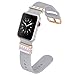 QINGQING 7Pcs Decorative Rings Stainless Steel Rhinestone Charms Compatible with Apple Watch Bands 42mm 44mm iWatch Series 5 4 3 2 1 Band Accessories (Rings no Band)