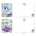 The Best Card Company - 10 Boxed Note Cards with Flowers - Blank Assorted Floral Notecards Bulk (4 x 5.12 Inch) - Cool Blossoms M1708BN