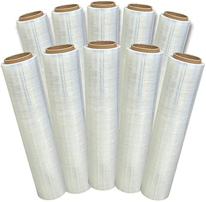 Amazon ストレッチフィルム 厚さ15ミクロン 幅500mm 長さ300m お得な10巻セット 荷崩れしやすい段ボールなどの梱包に 使いやすさ抜群 T ストレッチフィルム 文房具 オフィス用品