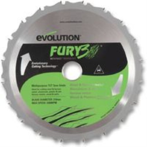 Evolution Fury 3 Blade 210mm TCT Replacement Multipurpose Carbide