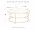Ashley Furniture Signature Design - Nartina Casual Round Cocktail Table - Light Brown