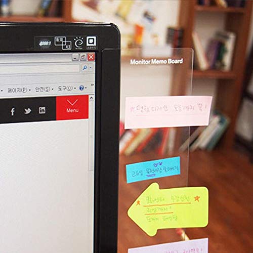 Sansheng Multifunctional Acrylic Transparent Computer Display, Monitor Message Board Side Panel/Notepad/Message Board/Computer Screen Sticker, Computer Monitor Side Panel/Monitor memo Board