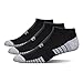 Under Armour Adult Heatgear Tech No Show Socks, 3-Pairs, Black, Medium