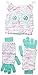 ABG Accessories Girls' Chunky Knit Owl Hat and Glove Set