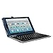 Fintie Keyboard Case for Amazon Fire HD 10 (7th and 9th Generations, 2017 and 2019 Releases) - Folio PU Leather Stand Cover with Removable Wireless Bluetooth Keyboard, Navy