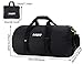 MIER Foldable Small Duffel Bag Lightweight for Sports, Gyms, Yoga, Travel, Overnight, Weekender, 20 Inches (Black)