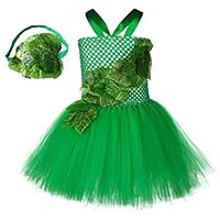 SZ-TONDA Girl Poison Ivy Costume - Handmade Halloween Party Cosplay Birthday Tutu Dress for Kid Toddler Child with Headwear