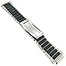 Milano Watchbands compatible with 18mm Timex Ironman Sport Metal Silver and Black Tone Buckle Watch Band TX485168T
