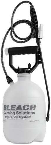 R. L. Flomaster Commercial-Grade Sprayer, Atomist Bleach, 1gal, Polyethylene, White/Black - Includes one sprayer, one measuring cup, one flat fan nozzle and one standard adjustable nozzle.