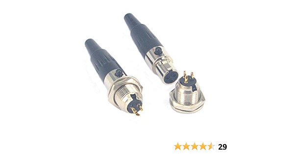 DIY 3 Pin Mini XLR Connector TA3F Audio 