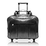 McKleinUSA Damen 80715 R Series Leather Detachable-Wheeled Laptop Case (Black)