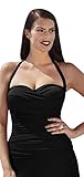 Tropiculture Women's Plus Size Eclipse Twist Front Bandeau/Halter Tankini Top