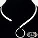 Shiny Silver S Hook Swirl 5mm Neckwire Choker Collar Necklace Wire (CS3)