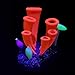 Uniclife Glowing Effect Ox Horn Coral Ornament Silicone Decor for Fish Tank Aquarium, Orangethumb 3