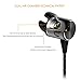 Senzer H2 Earbuds, Dual-air Chamber High Resolution Earphones Bass In-Ear Headphones with Microphone for iPhone Android Smartphones