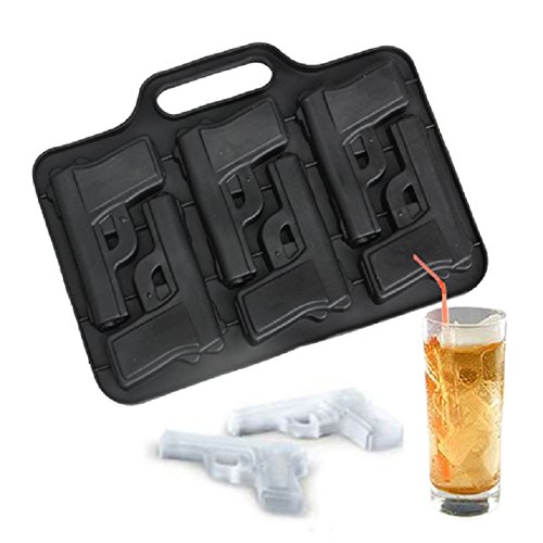 Ice Tray Cool Pistol Gun Style Ice Silicone Mold Ice Cream Maker Mold Kitchen Tools Bar Accessories - Thumbnail 4