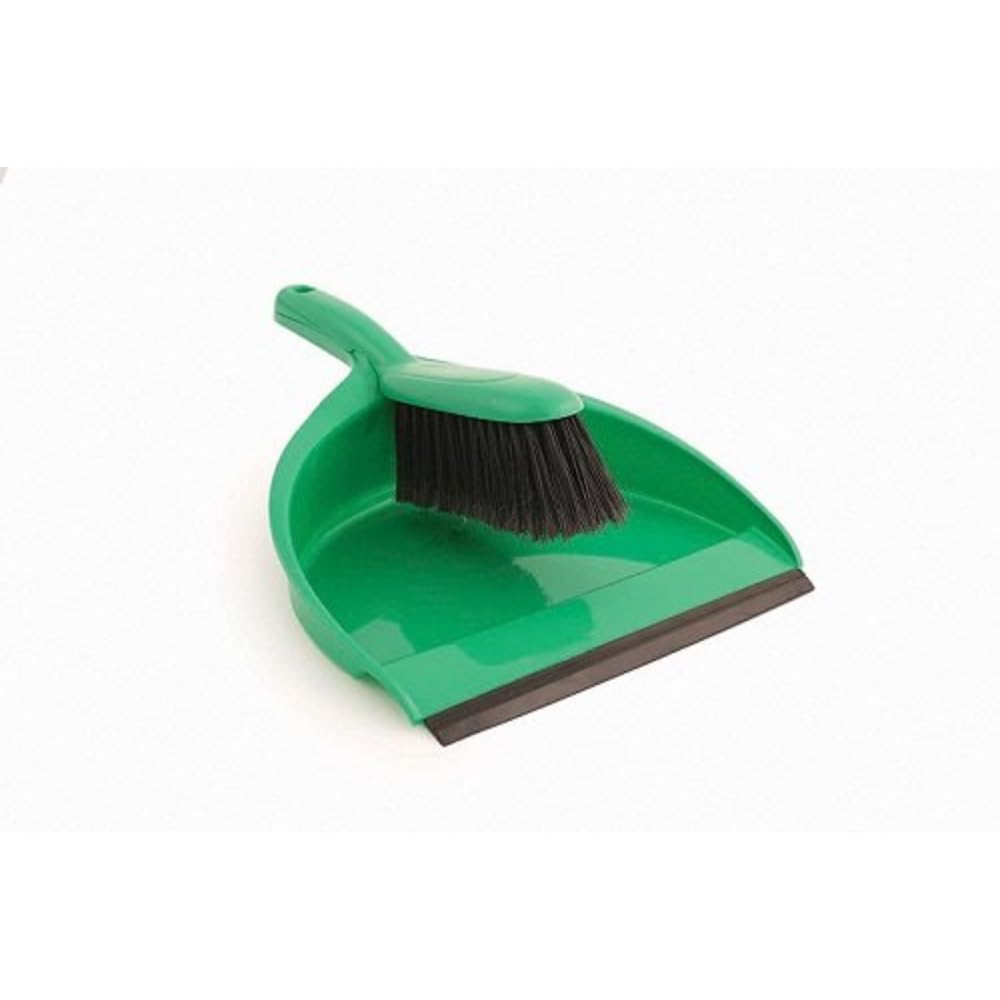 Nextday Catering CC933 Soft Dustpan and Brush Set, 220 mm Wide, Green
