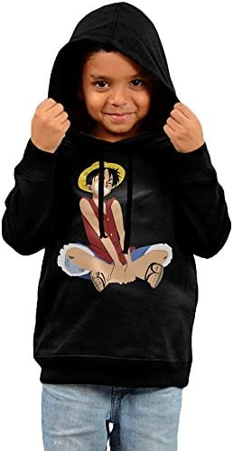 One Piece Luffy Children's Hooded Sweatshirt Black 5-6 Toddler