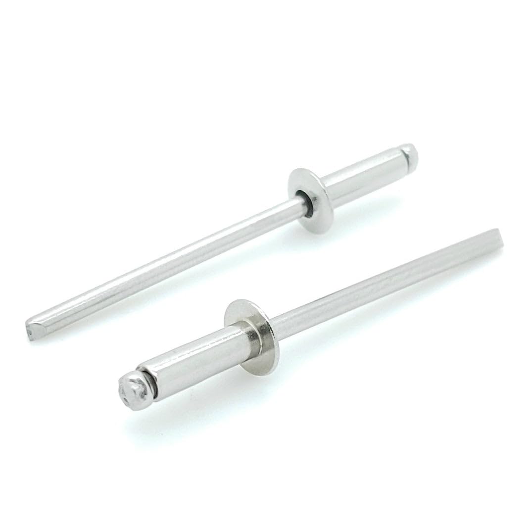 Photo 1 of BCP Fasteners 100 Qty 304 Stainless Steel Blind Rivets (#4-4) 1/8" Diameter x 1/4" Grip (BCP164)
