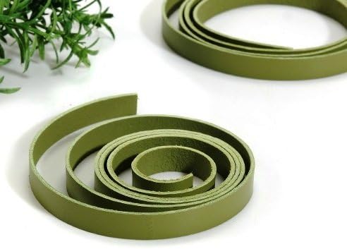 36" byhands Leather Cross Strap and Stamping Label for Purse Making Supply (Olive Green)