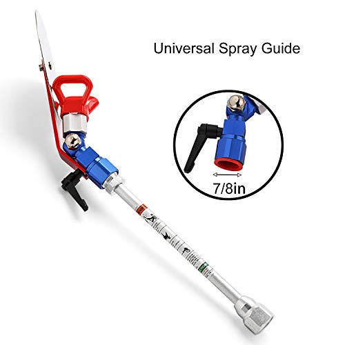CPROSP Gun Baffle Spraying Guide Tool Universal Paint Spraying Accessory Nozzle Gun Anti-Splash Baffle for All Airless Paint Sprayer with Extension Rod - Thumbnail 3