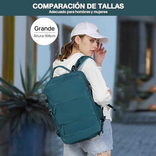 ECYWE Mochilas de viaje grandes, mochilas de viaje multifuncionales, con Puerto de Carga USB，mochilas de transporte, mochilas de senderismo, impermeables, mochilas para deportes al aire libre