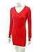 Doublju Fitted V-Neck Soft Knit Sweater Dress (Plus size available)