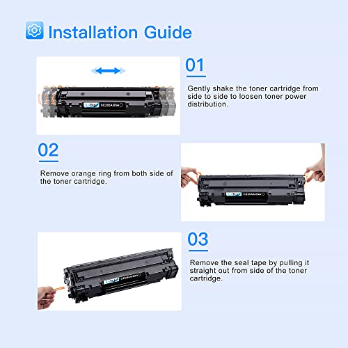 LxTek Compatible Toner Cartridges Replacement for HP CE285A 85A for LaserJet Pro P1102W P1102 M1132 M1217NFW M1212 M1212NF P1100 M1132MFP M1136 M1210 (Black, 2-Pack) | Compatible with HP Laserjet Pro P1102W P1102 M1132MFP M1217NFW M1212NF M1132 P1100 M1136 M1210 M1212 M1213NF (Black, 2 Pack)