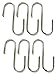 Cooks Standard 4-Inch/10cm Steel S Shaped Pot Rack Hooks, Set of 6