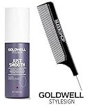 Goldwell Stylesign Just Smooth Sleek Perfection 0 Thermal Spray Serum- 3.3 oz (with Sleek Steel Pin Tail Comb)