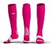 NEWZILL Medical Compression Socks for Women & Men Circulation 20-30 mmHg, Best for Running Athletic Hiking Travel Flight Nurses (Pink, L/XL)