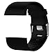 FitTurn For Fitbit Surge Bands, New Adjustable Soft TPU Bracelet 3D Lines Strap Small&Large Replacement Bands For Fitbit Surge Watch WatchBand Wristband &TOOL (L-size:6.3''X7.8'',Black+Gray+DBlue)