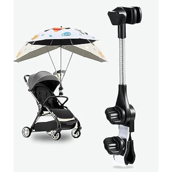Amazon.com: STARRY CITY Baby Pram umbrella with Adjustable Clamp,Clip on  Buggy parasol,Fixing Device UPF 50+ Great for Pushchair,Strollers(Black) :  Baby