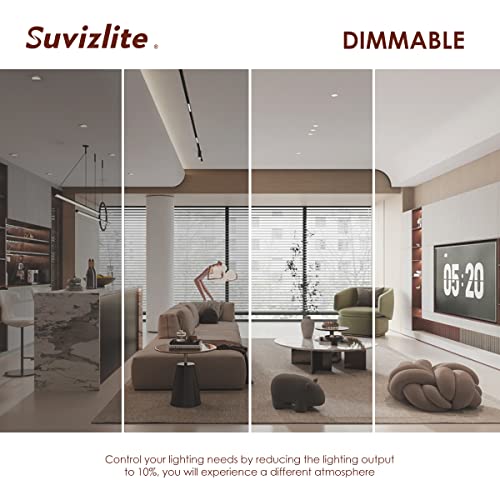 Suvizlite Flicker Free LED Flood BR20 Light Bulb,8W=45W,525Lumens,E26 Base,Dimmable,Soft White Light（2700K）,6 Pack (BR20)